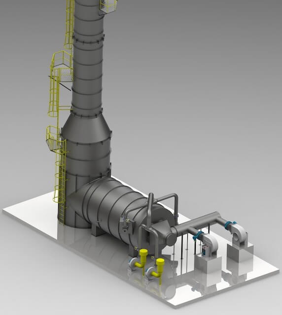 thermal oxidizer 3D render